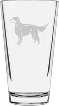 Gordon Setter Dog Themed Etched All Purpose 16oz Pint Glass