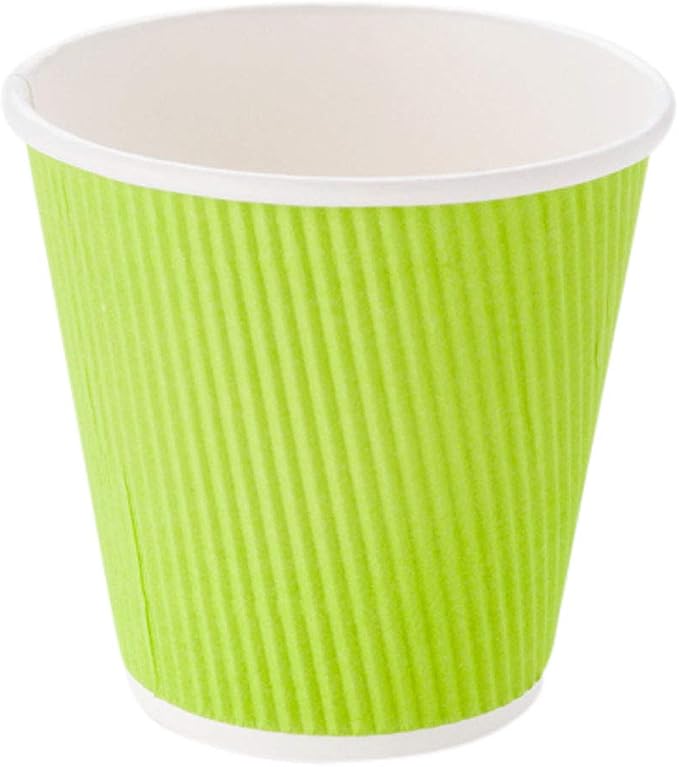Restaurantware Ripple Wall Coffee Cups 500 Count 8 Ounce Insulated Eco Green - Image 5