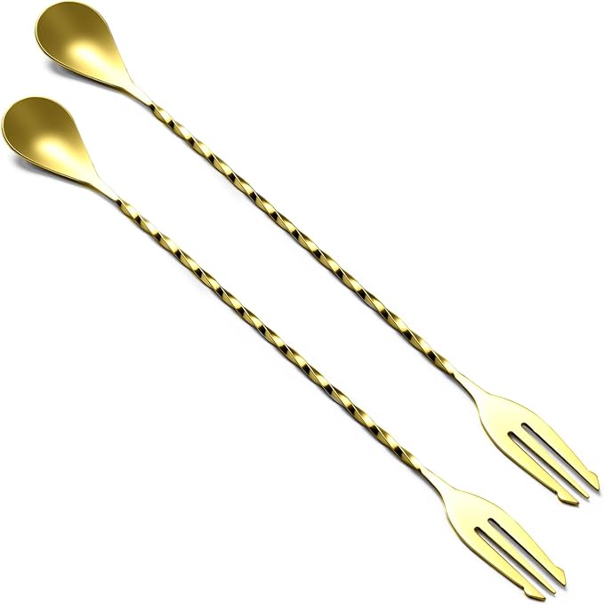 Bar Spoon Cocktail Mixing Stirrers, 12” by Briout