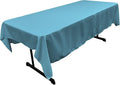 LA Linen Polyester Poplin Washable Rectangular Tablecloth, Stain and Wrinkle Resistant Table Cover 60x90, Fabric Table Cloth for Dinning, Kitchen, Party, Holiday 60 by 90-Inch, Turquoise Dark