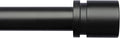 Curtain Rods for Windows 16 to 200 Inches Adjustable Length 1 Inch Diameter Window Curtain Rod with Aluminium Finials, Black