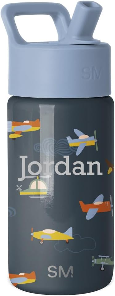 Simple Modern Personalized Kids Water Bottle | 14oz | Airplane | Insulated by Unknown