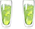 Asng Glass Coffee Mugs, Double Wall Insulated Thermal Cups Drinking Glasses by Asng
