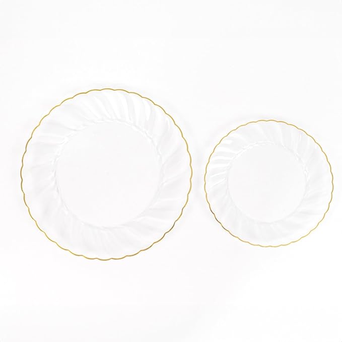 Efavormart 10-Pack 7.5" Clear Plastic Salad Dessert Plates - Image 8