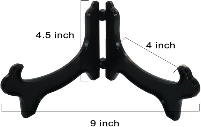 Artliving Display Stand Easel Bowl Stand for Display Large Deep Bowls, Platters and Deep Dishes Black.