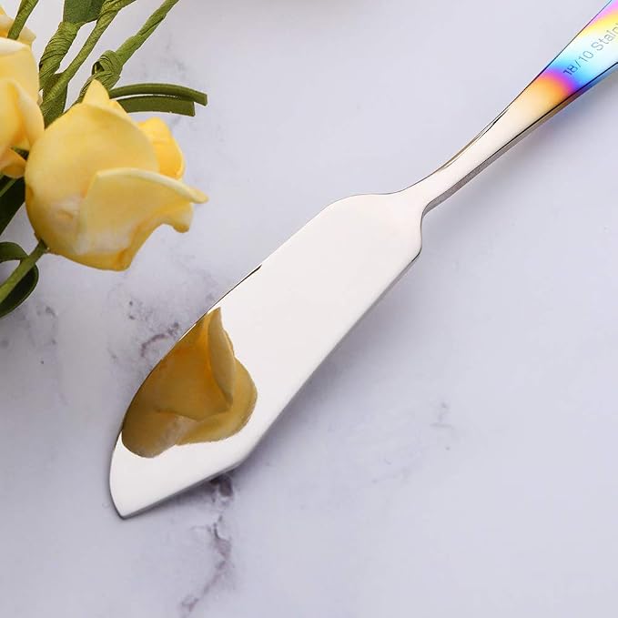 Buyer Star Cheese Butter Knife, Stainless Steel 18/10 6" Mini Desert Knives - Image 4
