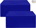 HolidayIdeas Fitted Royal Blue Table Covers - 96 x 30 Inch - 2 Pack Rectangle Tablecloths for 8 Foot Tables, Polyester Fabric Tablecloth for Parties, Trade Show, Farmers Market