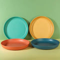 LRUUIDDE Lightweight Wheat Straw Plates 9 Inch, Microwave and Dishwasher Safe by LRUUIDDE