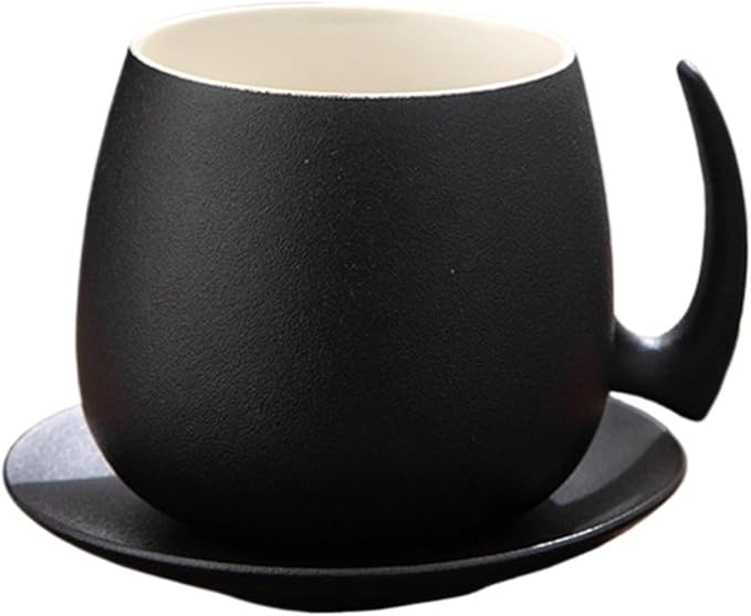 Modern simple black and white ceramic coffee cup set, high temperature immune by Unknown