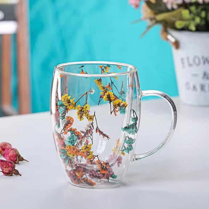 NBHUZEHUA Double Wall Glass Coffee Mugs Clear Cups - Image 7