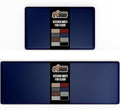 GORILLA GRIP 2 Pack Comfortable Cushioned Kitchen Mats for Floor, 17x29 + 17x59, Waterproof and Stain Resistant, 1/2 Inch Thick Soft Ergonomic Standing Desk Anti Fatigue Mat, Foam Supports Feet, Navy