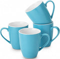 BTaT- Porcelain Coffee Mugs Set, 16 Ounces, 4 Pack, Turquoise Ceramic Coffee by BrewToATea