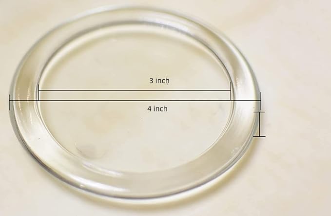 2 Pack Glass Candle Holder 4" Clear Beautiful Transparent Round Candle Plate… - Image 2