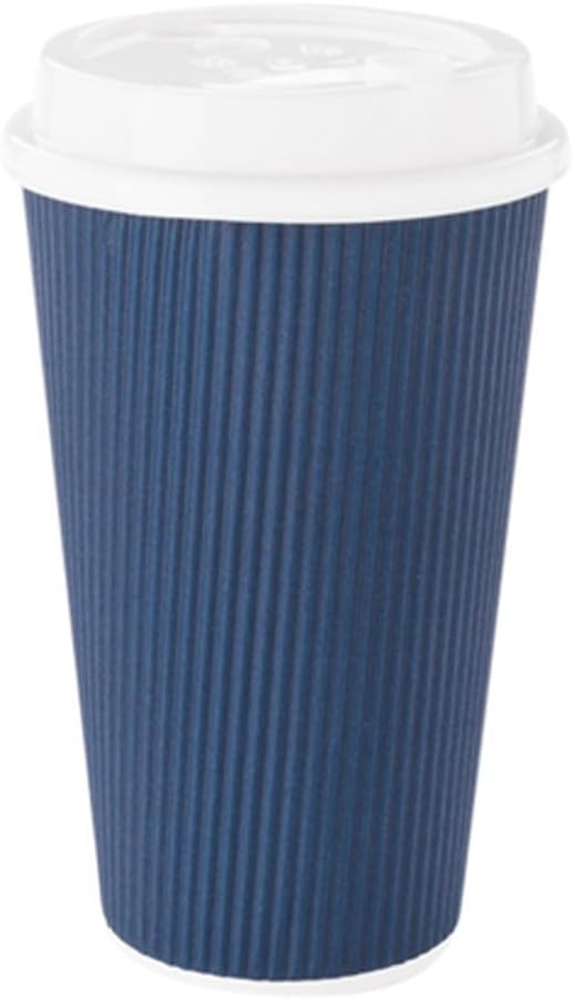 Restaurantware 16 Ounce Ripple Wall Disposable Coffee Cups, 500 Insulated - Image 14