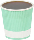 Restaurantware Ripple Wall Coffee Cups 500 Count 4 Ounce Insulated Light Green by Restaurantware