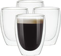 Glass Cups, Double Walled Thermo Espresso Glasses, Insulated Coffee Mugs by UMIZILI
