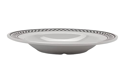 G.E.T. B-1611-X-EC Melamine Pasta Bowl with Wide Rim, 16 Ounce, Diamond Chexers (Set of 4)