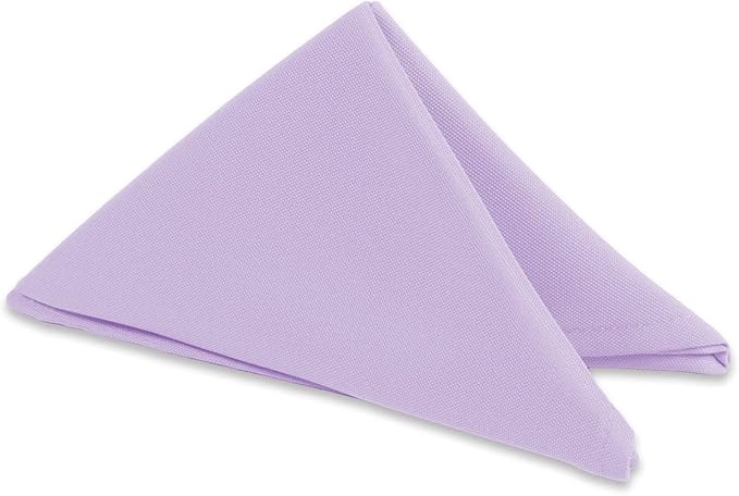 Polyester Cloth Napkins - Washable Soft Table Linens - Durable & Elegant for Dining, Restaurants, Weddings, Events, Rentals, Banquets, & Parties - Premium Quality Set of 250, Lavender, 20"x20"