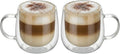 10oz Double Walled Glass Coffee Mugs Set of 2, Borosilicate Glass Cup, Heat & by BEoneBEwin