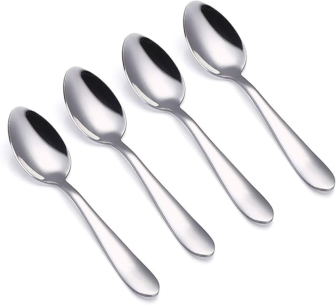 VANRA 4-Piece Children Spoons Stainless Steel Kids Dinner Spoons Child Silver by VANRA