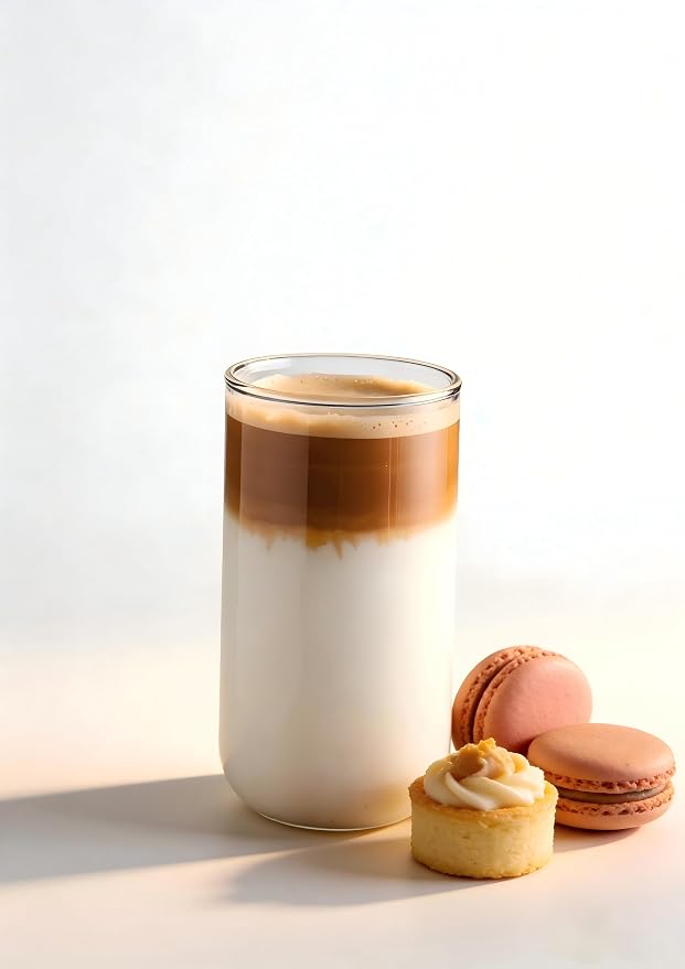 6 pieces round glass coffee cups 17.3 oz modern highball glasses cute cocktail - Image 3
