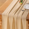 Champagne Chiffon Table Runner Summer Boho Wedding Birthday Party Decor | 14ft by Socomi