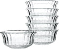 HillSpring Small Glass Bowls for Dessert, or Nuts, 4.5" Textured Bowls Set for by HillSpring