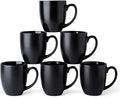 AmorArc 16 oz Coffee Mugs Set of 6, Large Ceramic Matte Black Coffee Cups | by AmorArc