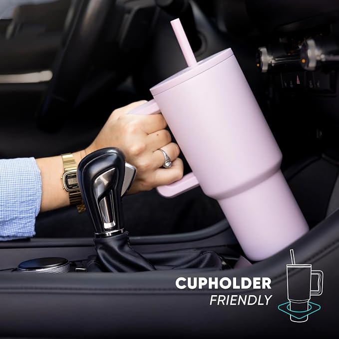 Simple Modern Tumbler with Handle and Straw | 40oz | Ombré | Trek Tumbler - Image 3