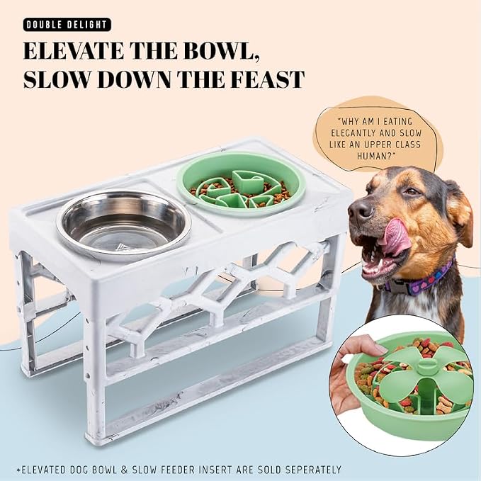AVERYDAY Slow Feeder Dog Bowls for Large Breeds Fits Raised Feeding Station - Image 8