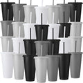 Honeydak 30 Pack Tumbler with Straw and Lid Bulk Cups by Honeydak