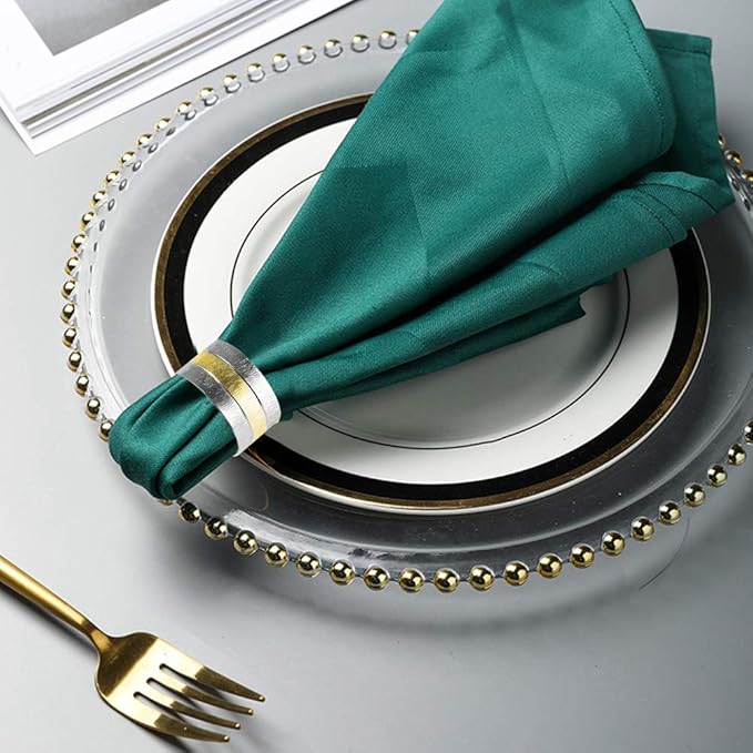 Picowe Napkin Rings, Set of 6 Elegant Metal Buckles Decorative Napkin Ring for Dining Table Parties Wedding, Christmas, Thanksgiving Day Dinner