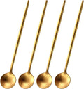 DEHOV Satin Gold 6.7 Inches Coffee Spoon, 4 Pieces Stainless Steel 18/10 Tea by DEHOVKitchen