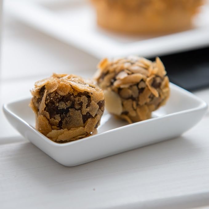 Restaurantware 3.1 x 2.2 Inch Serving Plates 10 Mini Rectangle Plates - Oven-Safe Microwave-Safe White Porcelain Hor d’oeuvres Serving Plates Freezer-Safe For Appetizers Desserts And Samples