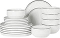 Gibson Home Rothernberg Plates and Bowls 18 Piece Porcelain White Dinnerware by GibsonHomewares