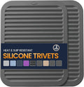 Silicone Trivet Mats 2 Heat Resistant Pot Holders Multipurpose Non-Slip Hot Pads by Unknown