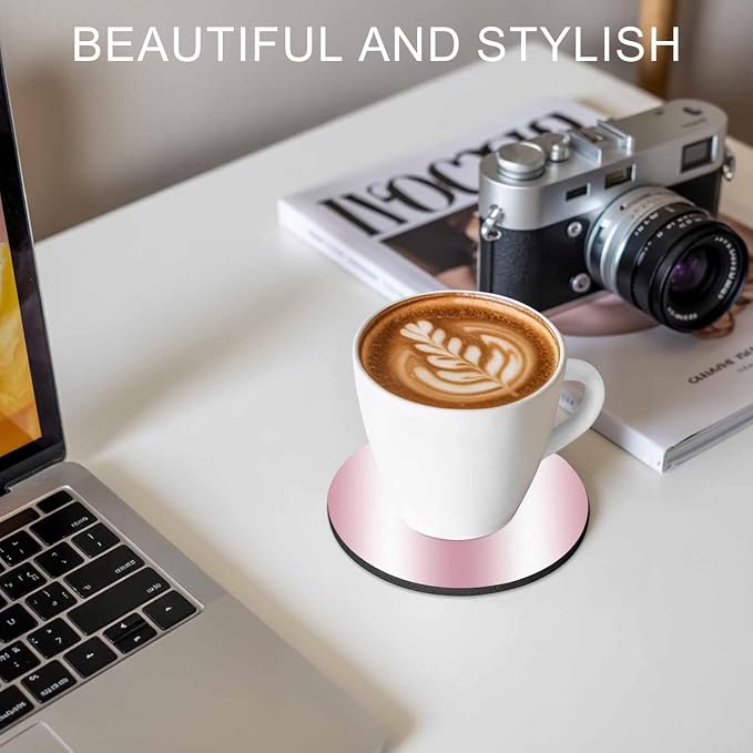 Ombre Pink Coasters Set of 2, Modern Minimalist Geometric Gradient Color - Image 7