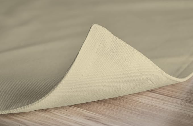 Calicot Placemats Set of 6 100% Cotton Washable Cloth Place Mats, Reusable Table Mats for Spring/Summer & Thanksgiving Christmas Decorations Kitchen Dining Party Wedding (Khaki Beige, 13" x 19")