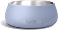 Sipworks Stainless Steel Dog Bowl – 32oz Weighted Metal Food and Water Bowls for Dogs and Cats with Non-Slip Base - Pet Bowls for All Breeds Sizes for Travel & Outdoor Play | Slate