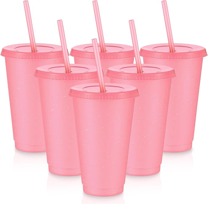 Uiifan 6 Pcs 16 oz Reusable Tumbler by Uiifan