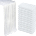 12 Pack White Cheesecloth Table Runner 10Ft Gauze Cheese Cloth Table Runner by Heneger