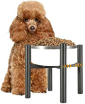 Single Dog Bowl Stand Raise 8" Tall - Without Bowls, Adjustable Wide 6-10" Lifted Pet Food Table,Dog Bowl Holder Elevated for Medium Small Dogs Breed (Anti-Slip)