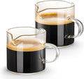Qipecedm Espresso Cups Set of 2, 4 OZ Double Spouts Cups, Shot Glasses by Qipecedm