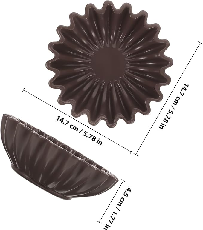 Decorative Wavy Edge Bowl 6-inch Black Fruit Bowl Jewelry Storage Organizer Snack and Key Holder for Living Room Tabletop Display