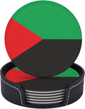 6 Pack Martinique Flag Leather Coaster by GTEVUTS