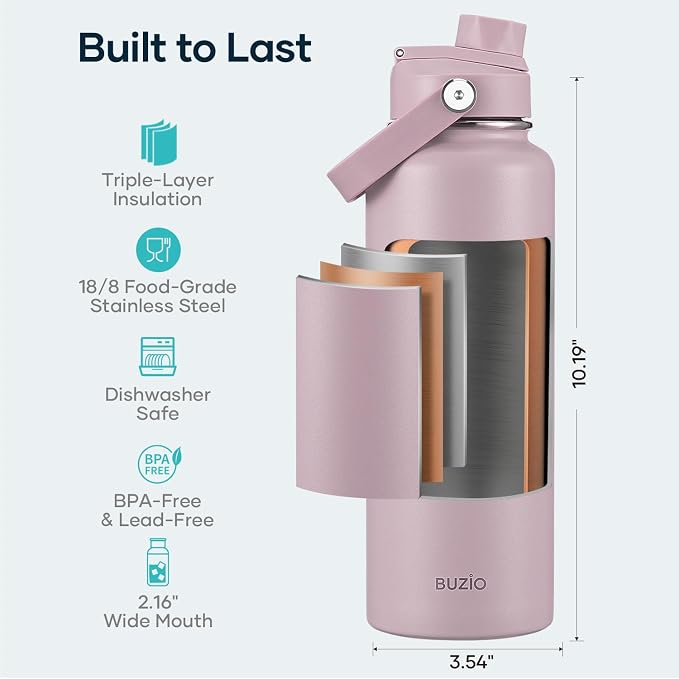 BUZIO Triple Wall Vacuum Water Bottle - Image 5