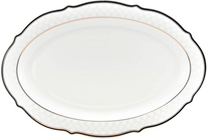 Euro Porcelain 57-pc Banquet Dinnerware Set, Luxury Bone China Tableware, Service for 8 (6664-3) 6664-20