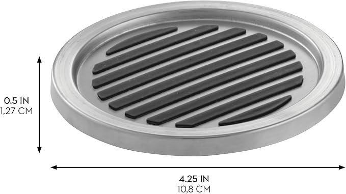 iDesign Forma Brushed Stainless Steel Drink Coasters - Image 2