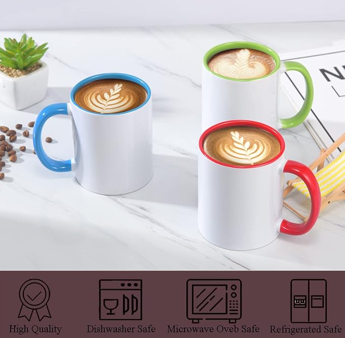 ABBSH Ceramic Sublimation Mugs, Microwave Safe, Dishwasher Safe - Image 3