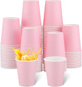 NatNarr 100 Pack Pink Paper Cup, 9oz Pink Party Cups Drinking Cups | Disposable by NatNarr